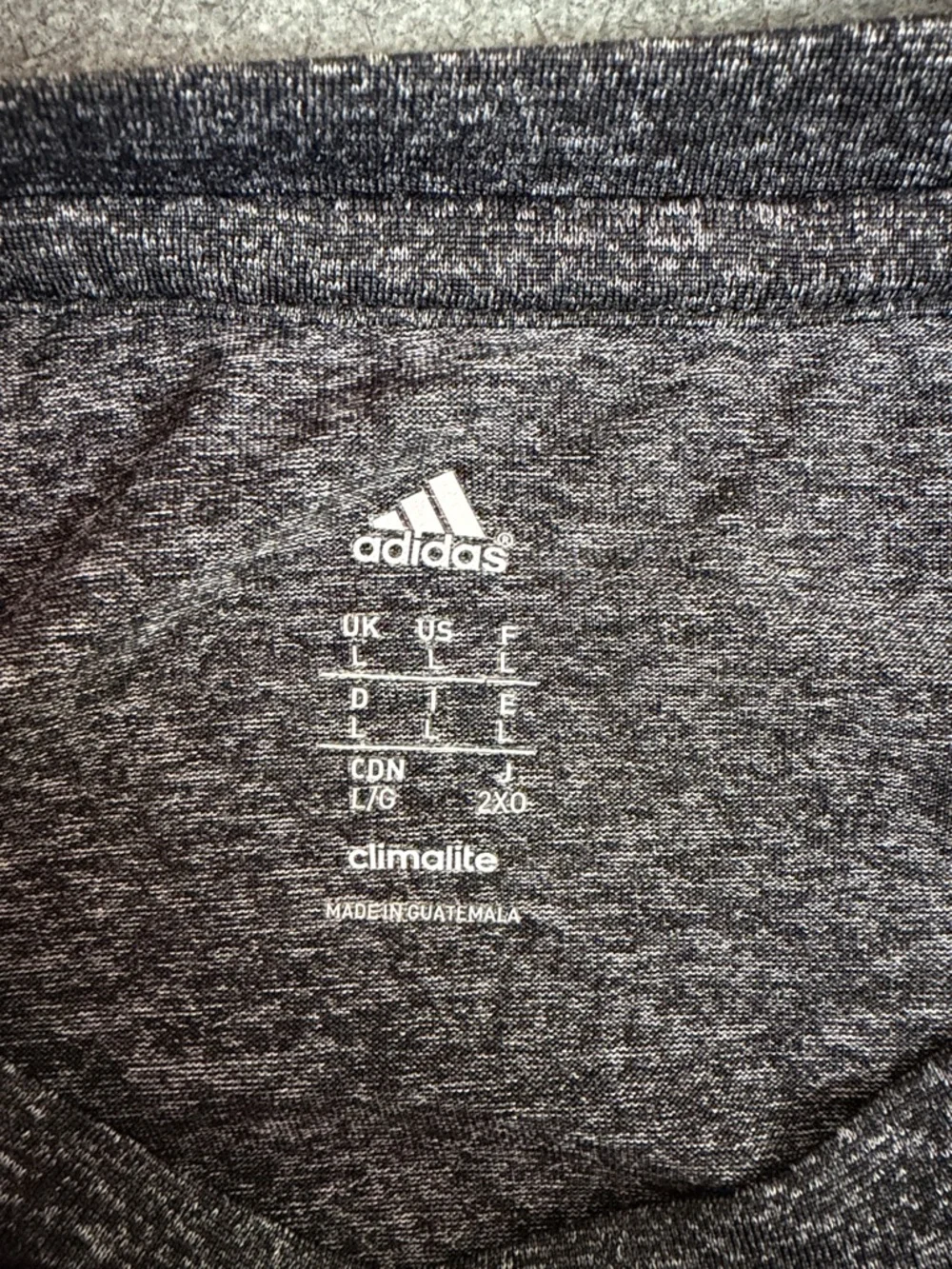 adidas Gray Heather New York Basketball Tee with Orange & Blue Accents - Picture 3 of 3